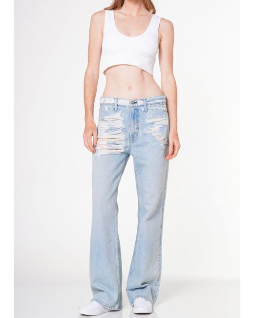 NOEND Blue Alison High Rise Wide Leg