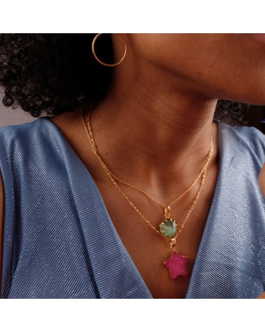 YAA YAA LONDON Metallic New Life Apple Vermeil Necklace