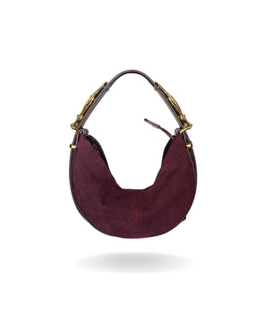 Indigolush Purple Mini Hobo Gilded Lure Cherry Suede