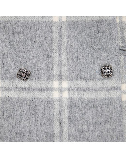AVENUE No.29 Gray Check Wool Chester Coat