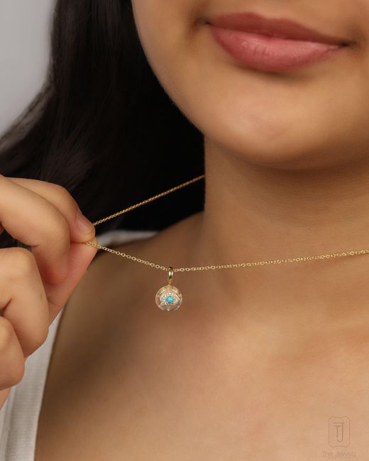 The Jewelz Metallic Ocean Bloom' & Rose Quartz Necklace