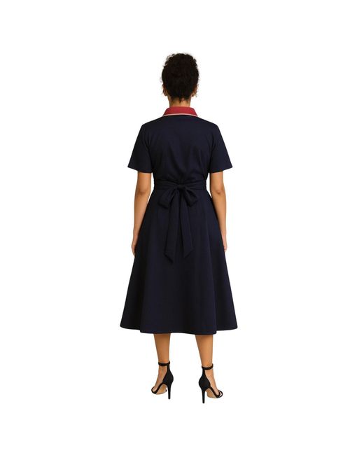 Xclamations UK Blue Oriki Midi Dress