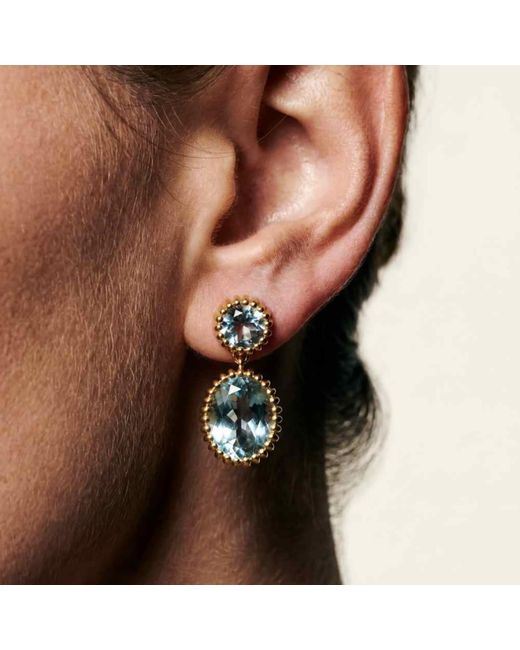Dainty London Blue Sky Topaz Aurelia Earrings