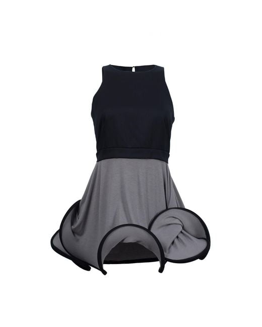 Laura Daili Black Wavy Mini Dress