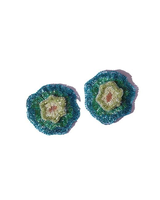 Simitri Green Kiwi Bloom Earrings