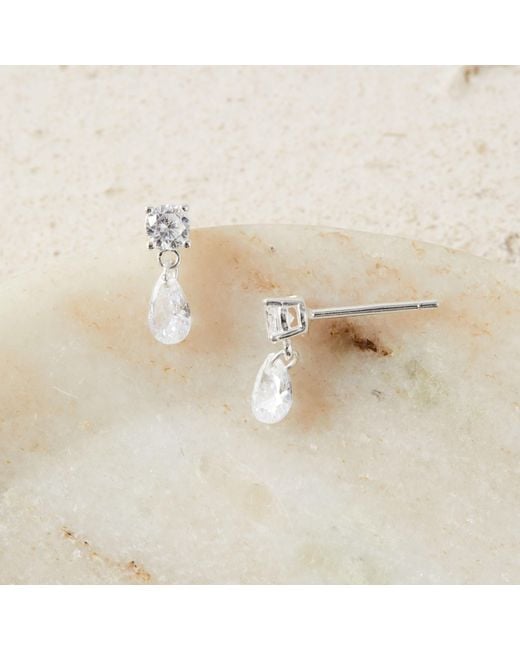 Esterah White Drop Studs