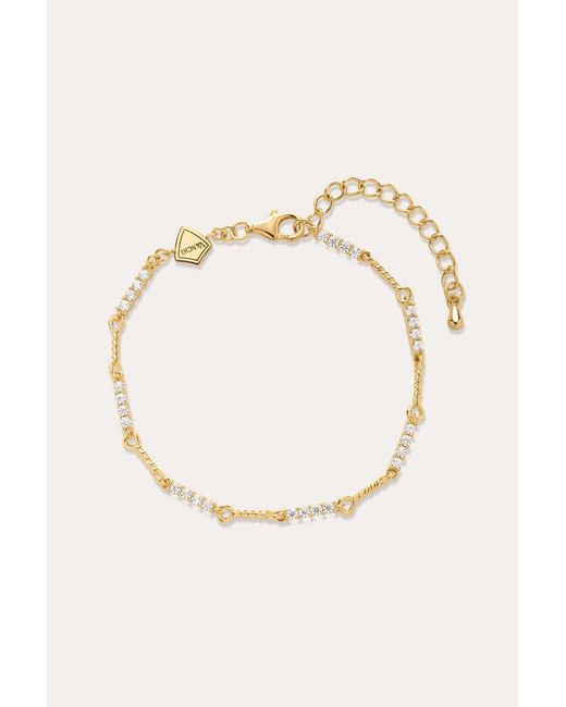 Vanhi Metallic Pia Crystal Link Bracelet