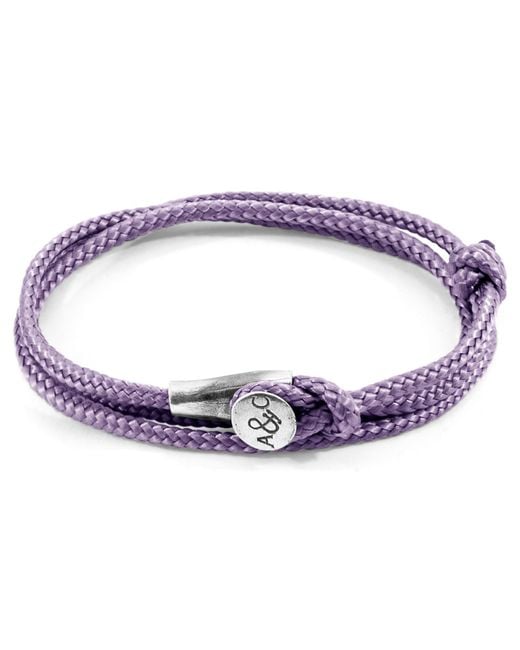 Anchor and Crew Purple Lilac Dundee & Rope Bracelet