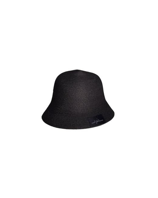 Chanel Joan Elkayam Black Straw Bucket Hat