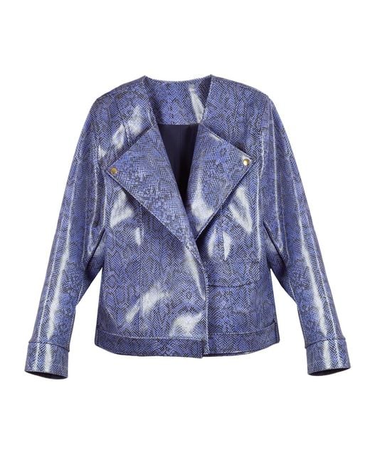 Paloma Lira Blue Motorcycle Jacket