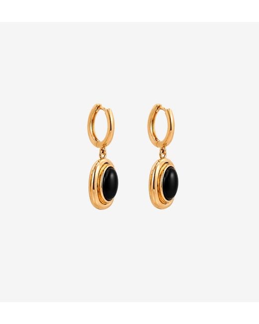 Uchi and Soto Metallic Enso Onyx & Molten Drop Huggies