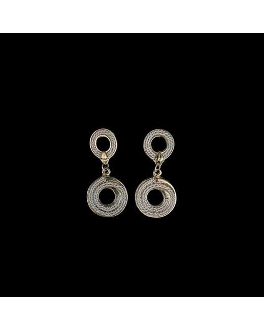 Nart Nature Making Art Metallic Neutrals The Double Round Buriti Natural Fiber Earrings