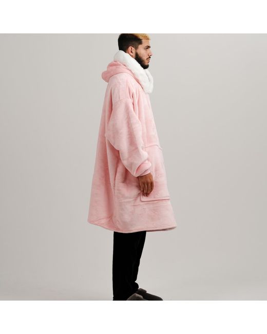 Ony Pink Furlined Hoodie Blanket for men