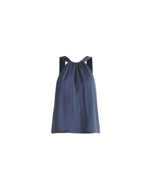 Paisie Blue Belted Halterneck Blouse