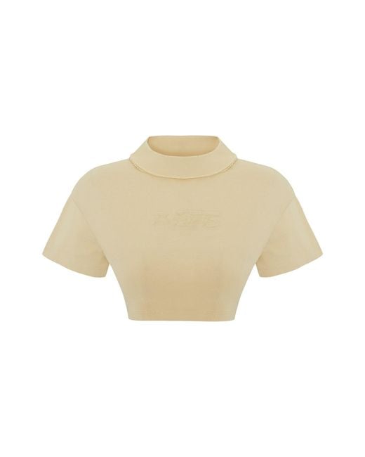 Pcfg Natural Neutrals Destroyed Crop Tee