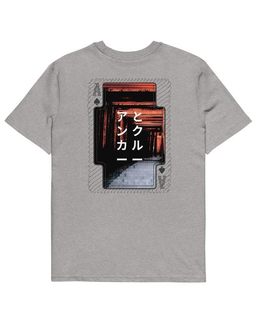 Anchor and Crew Gray Heather Four Japan Gurafiku Organic Cotton T-Shirt