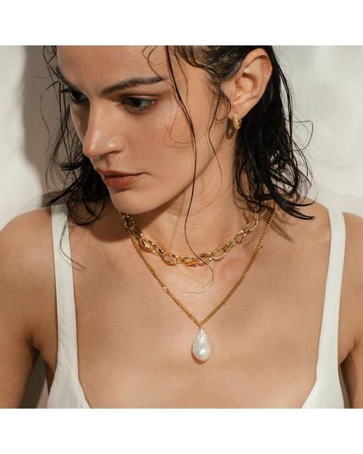 Lait & Lune Metallic Sicil Pearl Necklace