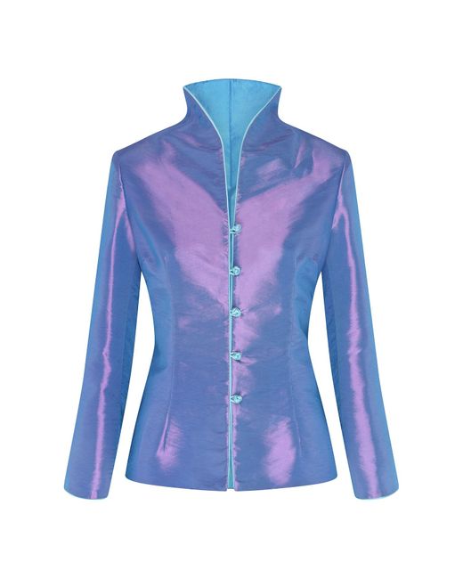 Beatrice von Tresckow Blue Lilac Ice Reversible Short Holden Jacket