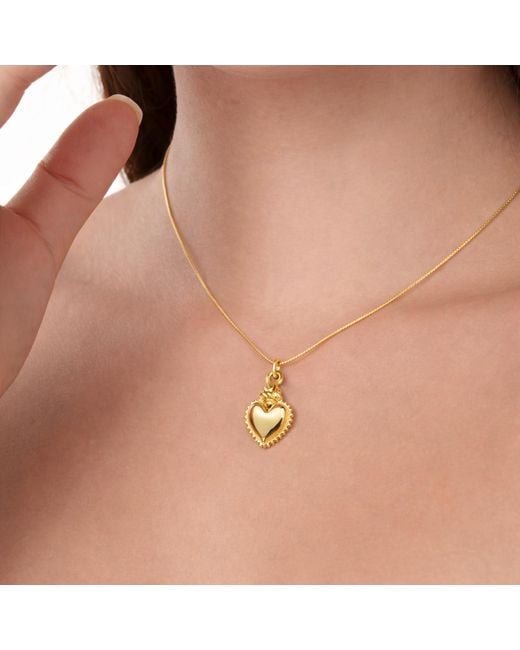Unaloe Metallic Plated Sterling Necklace With Heart Pendant – Timeless Elegant Jewelry For