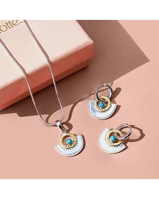 Charlotte's Web Jewellery Metallic Sundar Fan Huggie Hoop Earrings