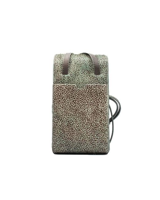 godi. Green Handmade Cow Hair Crossbody Essentials Bag – Patterned Phone Bag