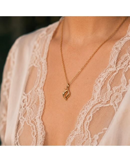 Ormiro Metallic Inner Flame Vermeil Necklace