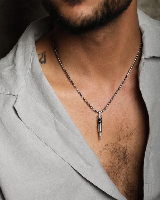 The Jewelz Metallic Vital Bullet Pendant for men