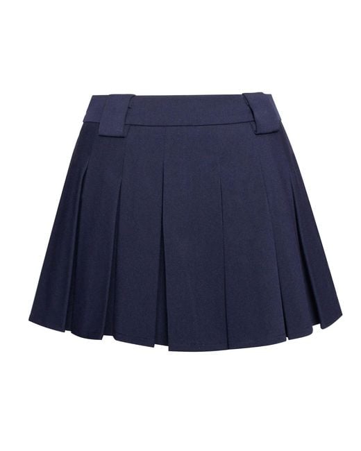 Miss Circle New York Blue Nasya Pleated Mini Skort