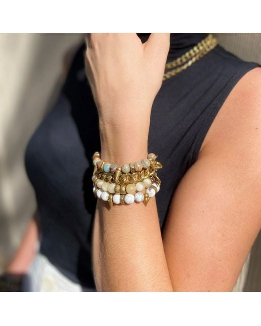 Rachel Nathan Metallic Neutrals On Point: Snakeskin Jasper Bracelet