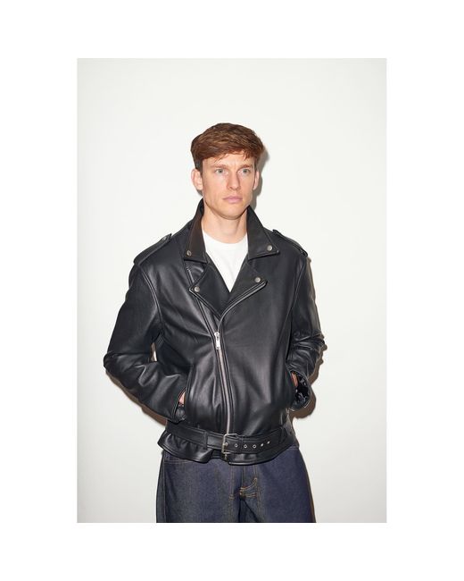 Hegarty Black Leather Biker Jacket