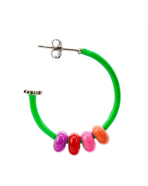 Pinnole Green Caterpillar Earring Mix