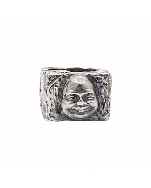 Moca Jewellery Gray Buddha Signet Ring