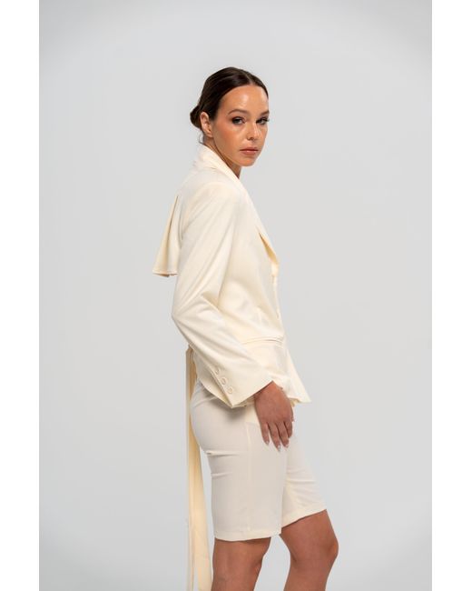 The Ethos Studio White Selene Blazer