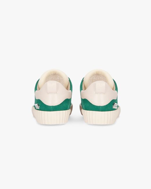 Springa | Unique Vulcanized Sneakers Italian Handmade Green Wavy Suede Dark Sneakers for men