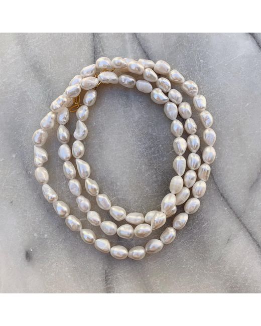 Sccollection Metallic Lynn Pearl Choker Necklace