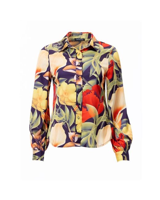Carloslines Red Button Down Long Sleeve Shirt