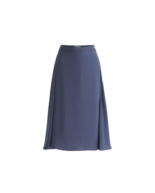 Paisie Blue Asymmetric Hem Skirt