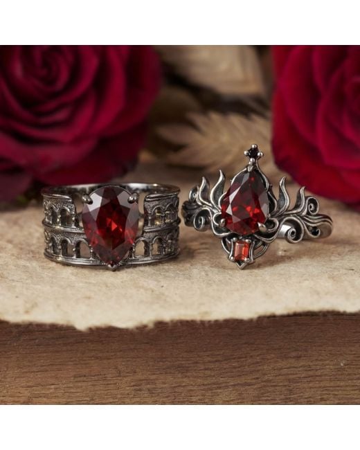 Azura Jewelry New York Metallic Blood Oath Colosseum Ring Vermeil