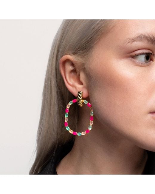 Lavani Jewels Metallic Pink Twiggy Earrings