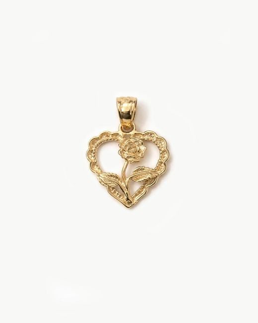 Öugie Metallic The Rosette Heart Necklace