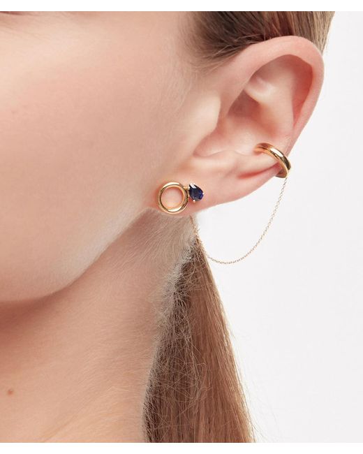 Onia Blue Sapphire Donut Studs