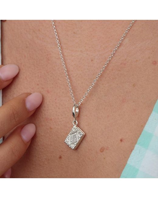 Lily Charmed Metallic Sterling Custard Cream Biscuit Charm Necklace