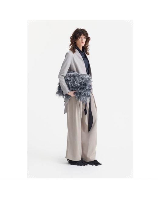 Julia Allert Brown Neutrals Fashion Forward Wide-Leg Pants & Contrast Belt