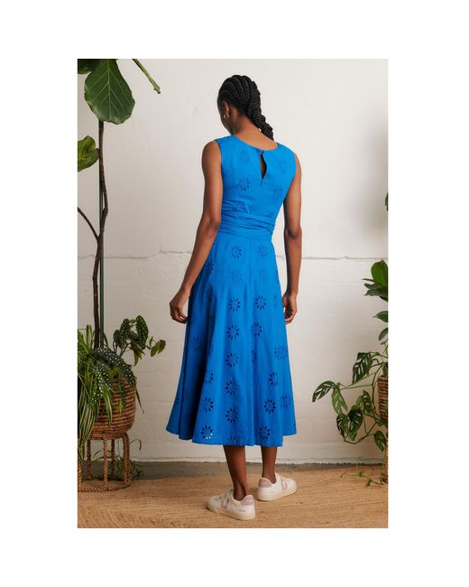Emily and Fin Blue Roberta Floral Broderie Brilliant Dress