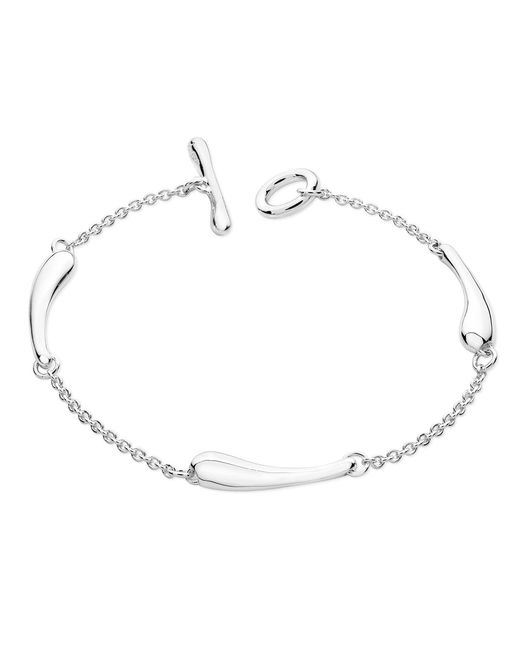 Lucy Quartermaine Metallic Solid Sterling Triple Drop Bracelet