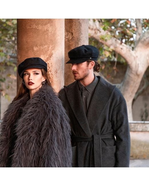 DORIA 1905 Black Merino Wool Sailor Cap