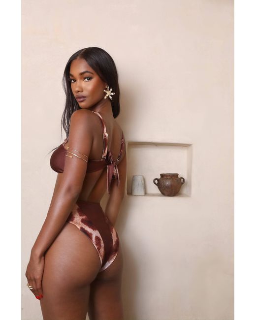 Animal Red Safari Reversible Bikini Bottom