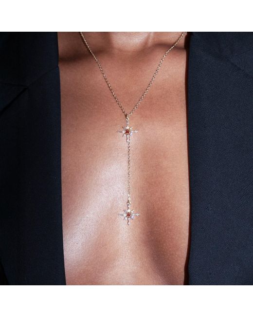 Studio Baloge Metallic Maelis Drop Necklace