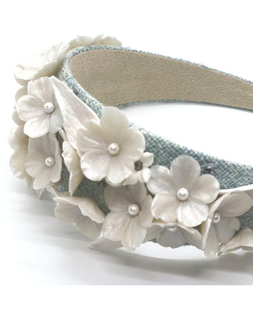 ADIBA Metallic Stephanotis Pearl Floral Handmade Headband