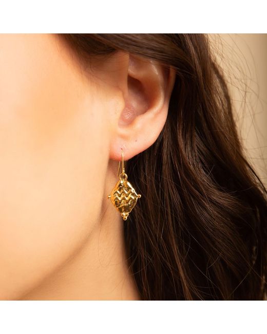 Seven Saints Metallic Aquarius Vintage-Style Dangle Earrings, Plated